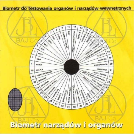 Biometr do testowania organów i narządów wewnętrznych